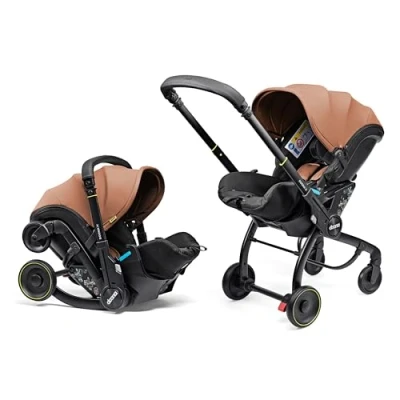 Image of Doona X Terracotta Baby Car Seat &amp; Travel Stroller Seat, Stroller, System with Side Impact Anti Rebound Protection ISOFIX Base Sold Separately