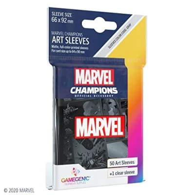 Image of Gamegenic Marvel Champions Sleeves Black, GGS15013ML