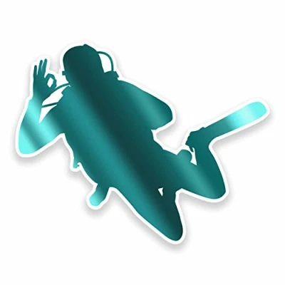 Image of 2 x 10cm Scuba Diver Vinyl Decal Sticker Laptop Diving Fun Club Padi Dive #9628 (10cm Wide 8cm High)