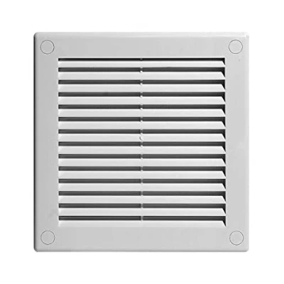 Image of Air Vent Grille with Fly Screen Ventilation Duct Cover 4&quot; 6&quot; 8&quot; 10&quot; 12&quot; White (100mm x 100mm)