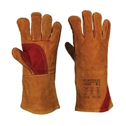 Image of Portwest Reinforced Welding Gauntlet Brown XL