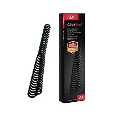 Image of GBC 388019E ClickBind Binding Combs, 8mm, Up to 45 Sheets, A4, 34 Rings, Black