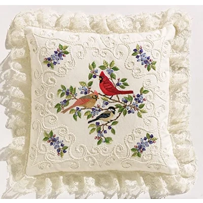 Image of Janlynn Birds &amp; Berries Candlewick Embroidery, 14&quot; x