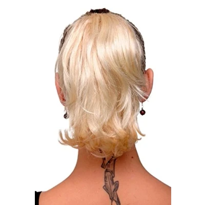 Image of WIG ME UP T6545 24BT613 Ponytail Hairpiece extension short wild look blond mix 10inch