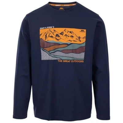 Image of Trespass Mens Casual Top Quick Dry Long Sleeve Printed Graphic Flinder