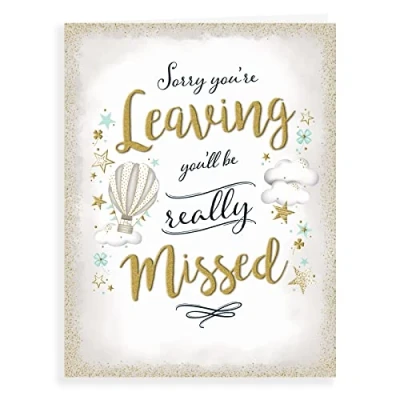 Image of Piccadilly Greetings Modern Leaving Card 8 x 6 inches