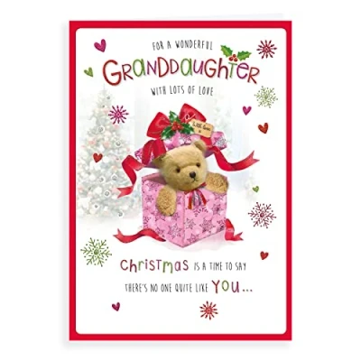 Image of Piccadilly Greetings Cute Christmas Card Granddaughter 9 x 6 inches Regal Publishing,C85405