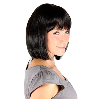 Image of MIA lady QUALITY wig black FEMDOM Pulp Fiction BANGS/Fringe (7803 Colour 2)