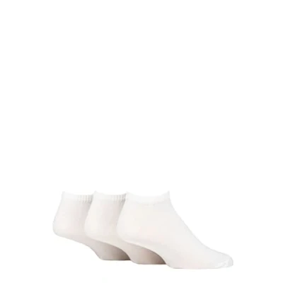 Image of Mens 3 Pair SOCKSHOP TORE 100% Recycled Plain Cotton Sports Trainer Socks White 7 11