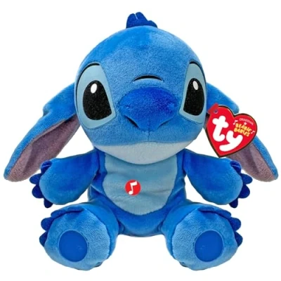 Image of TY Disney Beanies Stitch Plush Toy Soft Teddy for Kids and Babies Cuddly Collectible Stuffed Animal