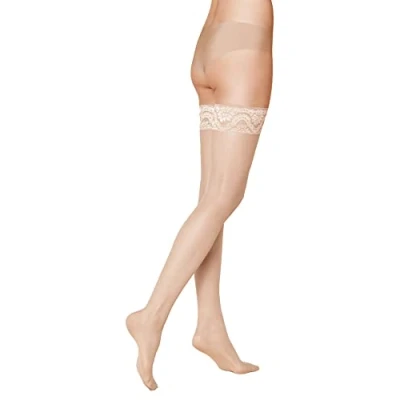 Image of KUNERT Women&#039;s MYSTIQUE 20 DEN Matt Fine Hold Up Stockings, Complexion 3520 (Teint 3520), 5
