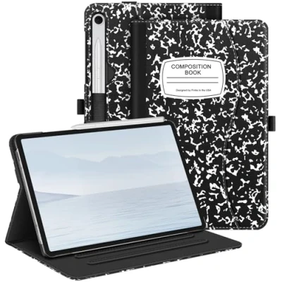 Image of Fintie Case for Samsung Galaxy Tab S9 FE 5G 10.9 Inch/Galaxy 11 Inch 2023, Multi Angle Viewing Protective Cover with Pocket, Auto Sleep/Wake, Composition Book