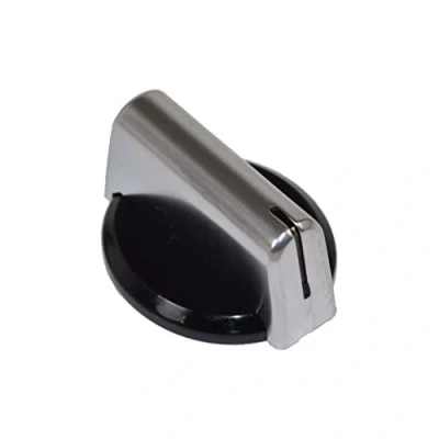Image of Ufixt Baumatic Compatible Replacement Black Silver Oven Cooker Hob Control Knob Pack of 1