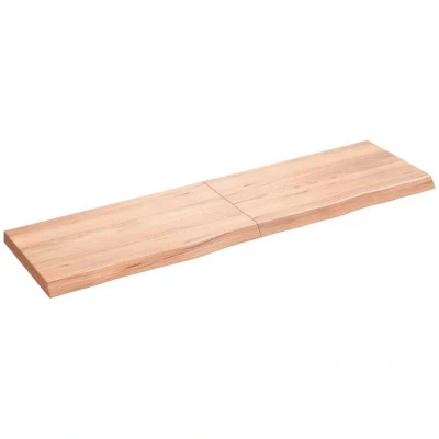 Image of vidaXL Table Top Light Brown 180x50x(2 6) cm Treated Solid Wood Oak