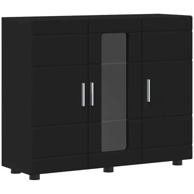 Image of vidaXL Sideboard with Shelf Black 55.5 x 29 100 cm Engineered wood