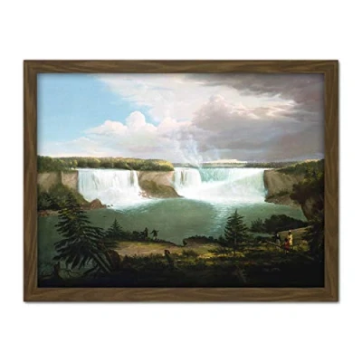 Image of Fisher Niagara Falls Waterfall Painting Large Framed Art Print Poster Wall Decor 18x24 in
