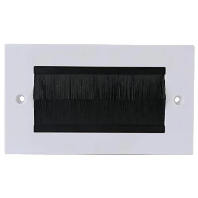 Image of PRO SIGNAL PSG3278 2 Gang Faceplate, White Plate/Black Brush