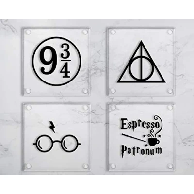 Image of Magical Wizard Glass Drinks Coasters Set Of 4