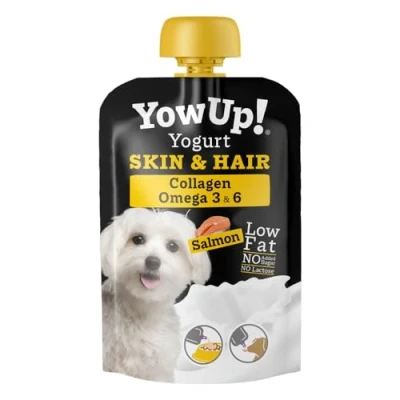Image of Yowup! Skin &amp; Hair Care Dog Yogurt Omega 3 Collagen, 10 Pack, 115gm Each, Enhances Coat Shine