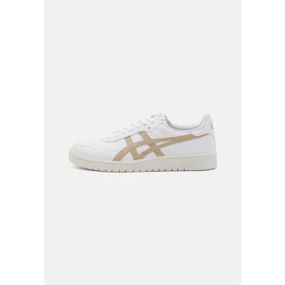 Image of Asics Sportstyle Japan Unisex Trainers, Size: 4.5, White/feather grey Imitation leather/ textile