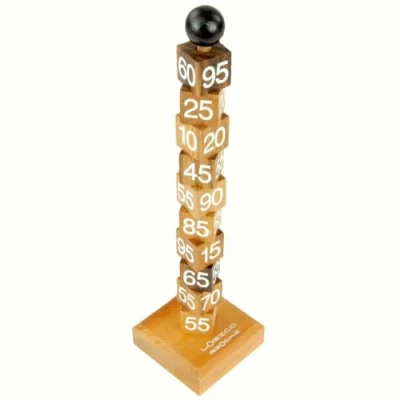 Image of Logica Puzzles Art. Math Tower Brain Teaser in Fine Wood Difficulty 5/6 Incredible Euclide Collection
