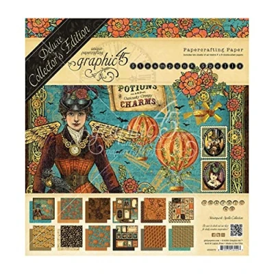 Image of Graphic 45 Double Sided Paper Pad 8&quot;X8&quot; 24/Pkg Steampunk Spells