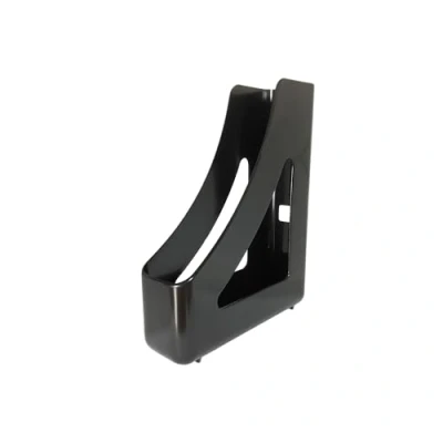 Image of Deflecto Contemporary Range Magazine File Holder Black with Antimicrobial Rack Document Storage Desk Organiser