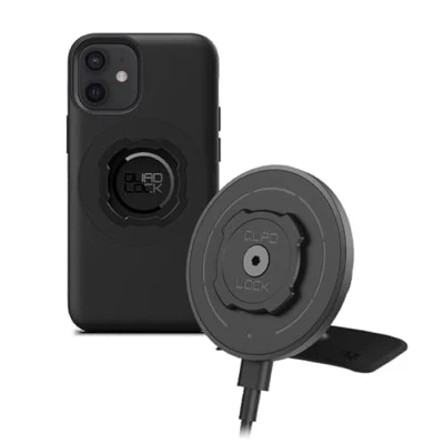Image of Quad Lock Adhesive Dashboard/Console Car Phone Holder Kit with MAG Wireless Charging Head V2 and Case for iPhone 12 Mini