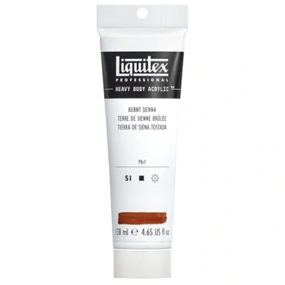 Image of Liquitex 1047127 Professional Heavy Body Acrylic Paint 138 ml tube, Burnt Sienna