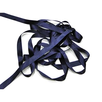 Image of Berisfords Midnight Blue 5mm Double Sided Satin Ribbon 100% Polyester Yarn (10 Meters)