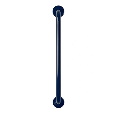 Image of Croydex AP501234 600 mm Safety Support Rail Stainless Steel Blue Grab Bar for Bathroom