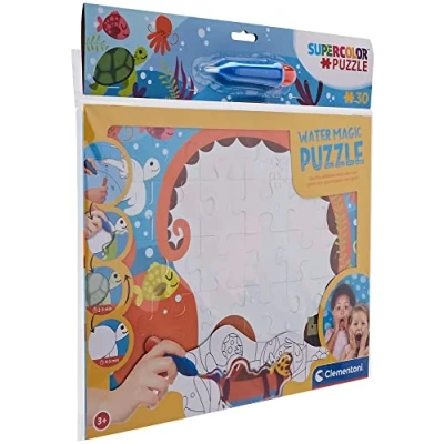 Image of Clementoni 22709 Water Reveal Deep Sea 30 Pieces Jigsaw Puzzle for Kids Age 3, Multicoloured