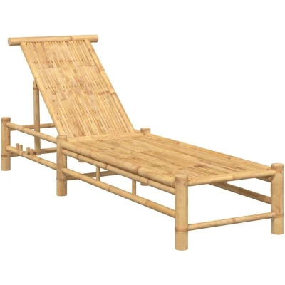 Image of vidaXL Sun Lounger 55x199x30 cm Bamboo