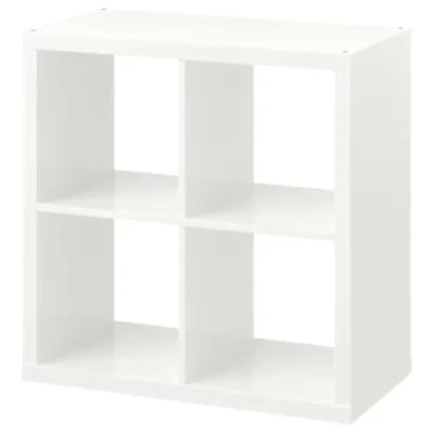 Image of IKEA KALLAX Shelving unit Bookcase,Perfect For Baskets or Boxes 77x77 cm (High Gloss White)
