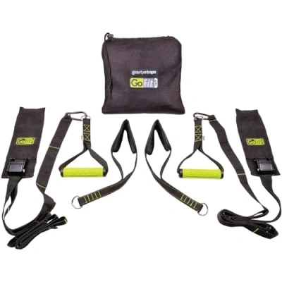Image of GoFit Gravity Straps with Training Manual Black, 8.5 x 4 Inch