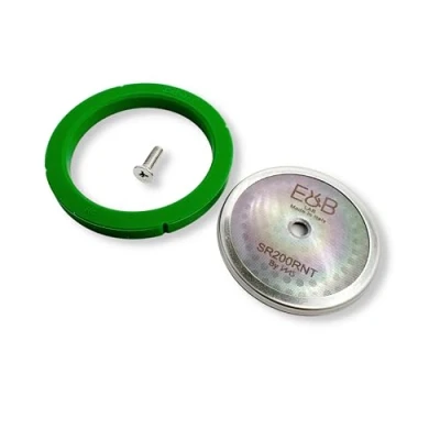 Image of Custom Tune Up Kit for Rancilio Silvia espresso machines. IMS Nanotech Reinforced Screen SRT200NT, Cafelat Gasket Green, Flat Screw.