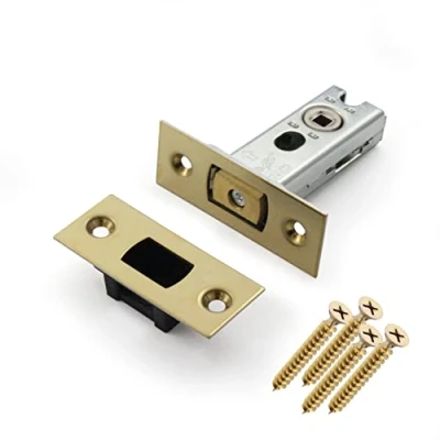 Image of EAI Tubular Deadbolt for Bathroom 64mm Case 44mm Backset Polished Brass