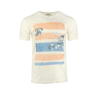 Image of The Beano Comic Dennis Menace and Gnasher Official T Shirt Pastel Colours Modern (L)