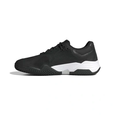 Image of adidas Men&#039;s Solematch Control 2 Tennis Shoes, Core Black/Cloud White/Silver Metallic, 13 UK