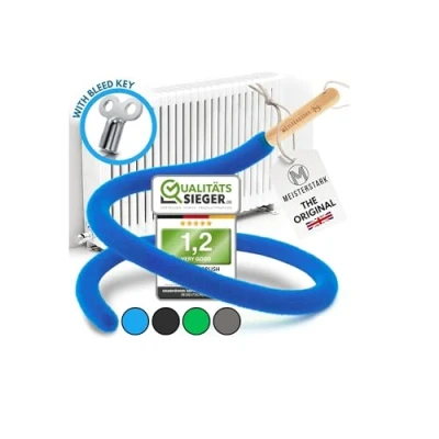 Image of THE ORIGINAL Radiator Cleaner Brush 115cm I Flexible Scratch Free Washable Cleaning Duster Long Thin Fits 99% of Gridded &amp; Non Radiators Blue