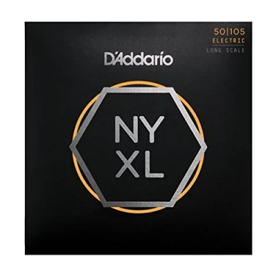 Image of D&#039;Addario Bass Guitar Strings NYXL NYXL50105 Unrivaled Strength, Tuning Stability, Enhanced Response For 4 String Guitars 50 105 Medium, Long Scale