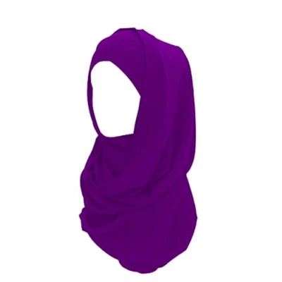 Image of KAV Women Plain Elegant Chiffon Head Scarf Hijab Silk Changer and Color Turban Light Large Maxi Hair Wrap Cover for Girls Shawl Piece (Purple)