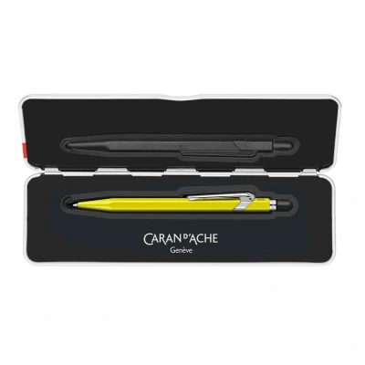 Image of Caran d&#039;Ache 849 POP Ballpoint Pen with Box Fluorescent Yellow
