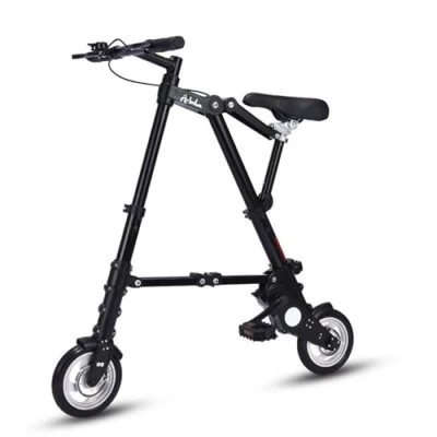 Image of City Bike, Quick Folding System Bicycle 10.4 Inch Aluminium Wheels,Ultralight Portable Mini Bike for Adults,Men and Women black