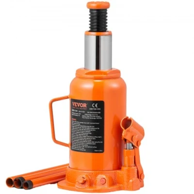 Image of VEVOR Hydraulic Bottle Jack, 20 Ton/44092 LBS All Welded 240 450 mm Lifting Range, with 3 section Long Handle, for Car, Pickup Truck, RV, Auto Repair, Industrial Engineering