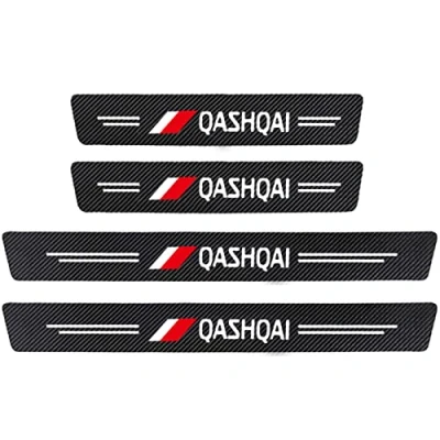 Image of EAGLEG 4PCS Car Door Sill Protector for Nis san Qashqai J10 J11 J12 2012 2021, Carbon Fiber Threshold Protective Film Welcome Pedal Sticker Decorative Modeling Accessories