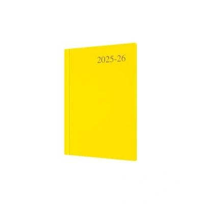 Image of Collins &#039;Essentials&#039; 12 Month Mid/Academic Year Planner, July 2025 2026 Week to View Diary, A5 Hard Cover, Yellow