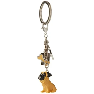 Image of Arora 3711 Little Paws Key Ring Pug, Multicolour, One Size