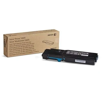 Image of Xerox Genuine Phaser 6600 / Workcentre 6605 Cyan High Capacity Toner Cartridge (6,000 Pages) 106R02229