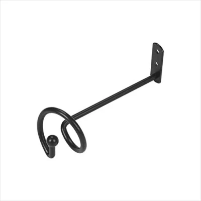 Image of HomeHarmony® Pair of Metal Curtain Swag Valance Holder Hook Holdback (Black)